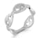 Sterling Statements Rhodium Over Sterling Silver Pave Mariner Link Ring