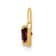 14K Yellow Gold Ruby Simulant Birthstone Heart Charm