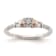 14K Two-tone White and Rose Gold Cluster Diamond Engagement Ring 0.11ctw