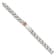 Stainless Steel Brushed and Polished Red Enamel 8-inch Medical ID Bracelet
