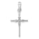 Rhodium Over 14K White Gold 0.01ct. Diamond Polished Budded Cross Pendant