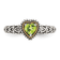 Sterling Silver with 14K Accent Antiqued Peridot Ring