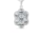 Oval Aquamarine and Cubic Zirconia Rhodium Over Sterling Silver Pendant
with chain, 2.64ctw