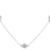 Dainty Moissanite Station Necklace In Platinum-Enhanced Sterling Silver