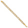 10k Yellow Gold Solid 7mm Triple Link Charm Bracelet