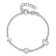 Rhodium Over Sterling Silver Cubic Zirconia Heart and Cross with 1-inch
Extension Bracelet