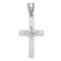 Rhodium Over 10k White Gold Diamond Cross Pendant