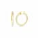 14K Yellow Gold Over Sterling Silver Acrylic Crossover Hoop Earrings in Clear