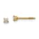 14K Yellow Gold 2.25mm Cubic Zirconia Baby Earrings