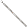 Stainless Steel Polished with Red Enamel 8-inch Medical ID Bracelet