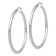 Rhodium Over 14k White Gold Polished 1 15/16" Tube Hoop Earrings