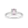 Lab Created Pink Sapphire with White Topaz Accents Rhodium Over Sterling
Silver Ring