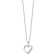 Sterling Silver Cubic Zirconia Heart Necklace