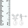 4.5-8.5mm White Cultured Freshwater Pearl and Cubic Zirconia Rhodium
Over Sterling Silver Earrings