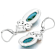 Turquoise And Spiny Oyster Shell Sterling Silver Earrings 16x7mm