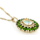 Opal, Chrome Diopside And Yellow Diamond Pendant Necklace In 18K Gold
Over Sterling Silver 3.25ctw