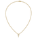 14K Yellow Gold Over Sterling Silver Polished Cubic Zirconia Latin Cross Necklace
