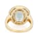 Round Mabe Pearl Solitaire Ring In 18K Gold Over Sterling Silver