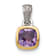 Rhodium Over Sterling Silver with 14k Accent Amethyst Pendant
