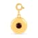 Round Garnet 18K Yellow Gold Over Sterling Silver Circle January
Birthstone Charm