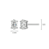 Oval Moissanite Platineve Stud Earrings 0.52ctw DEW