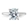 Rhodium Over 14K White Gold 3 ct. G H I True Light Oval Moissanite
Solitaire Ring