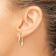 14k Yellow Gold and Rhodium Over 14k Yellow Gold 15/16" Oval
Scallop Hoop Earrings