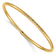 14k Yellow Gold 3mm Diamond-Cut Tube Slip-on Bangle