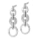 Rhodium Over 14K White Gold Lab Grown Diamond Fancy Dangle Earrings