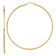 14k Yellow Gold Polished 3 3/16" Round Tube Hoop Earrings