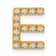 14K Yellow Gold Diamond Letter E Initial Charm