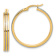 14k Yellow Gold and 14k White Gold 1 3/16" Polished and Diamond-Cut
Hoop Earrings
