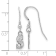 Rhodium Over Sterling Silver MLB LogoArt Seattle Mariners Dangle Earrings