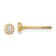 14K Yellow Gold Yellow Gold Polished Cubic Zirconia Bezel Post Earrings
