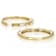 Moissanite Baguette Stackable Ring Set Of 2 In 14K Gold Over Sterling
Silver 0.72ctw DEW