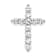 Rhodium Over 14k White Gold Diamond Cross Chain Slide Pendant