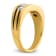 14K Yellow Gold Lab Grown Diamond SI1/SI2, G H I, Black Rhodium Men's Ring