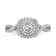 Rhodium Over 14K White Gold Lab Grown Diamond Double Halo Engagement
Ring 0.74ctw