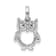 Rhodium Over Sterling Silver Cubic Zirconia Owl Pendant