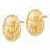 14k Yellow Gold 16mm Textured Large Sand Dollar Stud Earrings