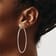 Rhodium Over 14k White Gold Polished 2 3/16" Tube Hoop Earrings
