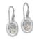 Rhodium Over Sterling Silver Two-tone Textured Sand Dollar Dangle Earrings