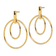 14k Yellow Gold Polished Circle Dangle Earrings