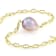 Pink Freshwater Pearl Station Bracelet In 18K Gold Over Sterling Silver