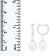 8-9mm white cultured freshwater pearl rhodium over sterling silver earrings
