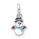 Rhodium Over Sterling Silver Multi-color Enamel Snowman Children's Pendant