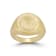 Satin Signet Ring In 14K Gold Over Sterling Silver