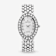 Croton The Valissa Silver Tone Oval Mother Of Pearl Dial Watch with
Diamond Markers