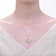 CZ Butterfly Pendant Necklace In 14K Gold Over Brass