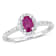 Ruby and Diamond 10K White Gold Ring 0.75ctw